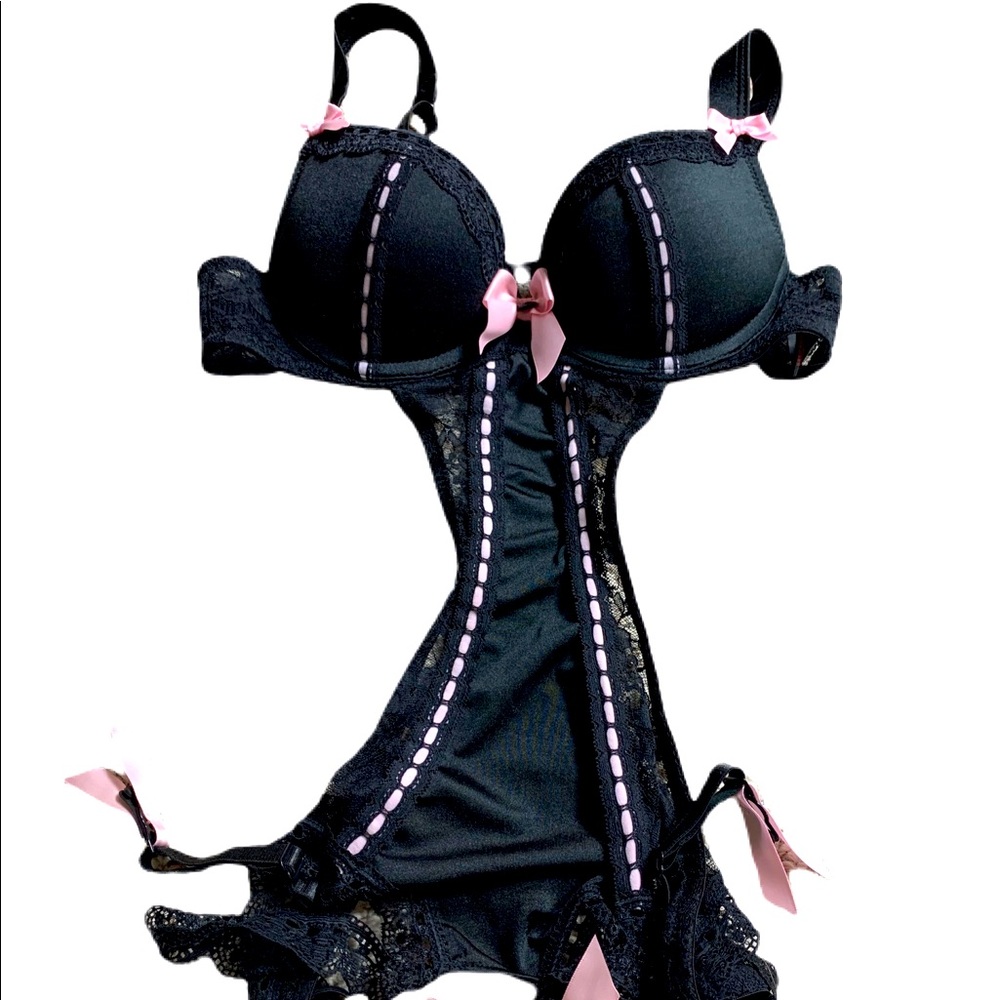 Sexy crotchless lingerie.